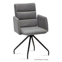 ARMLEHNSTUHL (4er-Set) Dianne 52x92x60 Schwarz/Grau - Schwarz/Grau, Kunststoff (60/92/52cm) - 58aufmkessel