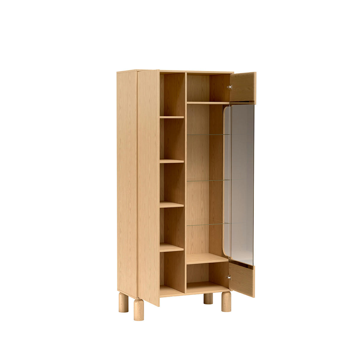 VITRINE Sanden SN-4 Artisan-Eiche/Schwarz - Multicolor, Holzwerkstoff (89/19.7/40.6cm)
