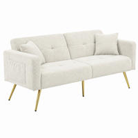 SCHLAFSOFA mit Bettfunktion verstellbar 175 x 64 x 72 cm Weiß - Weiß, Kunststoff (175/72/64cm) - Meubliv