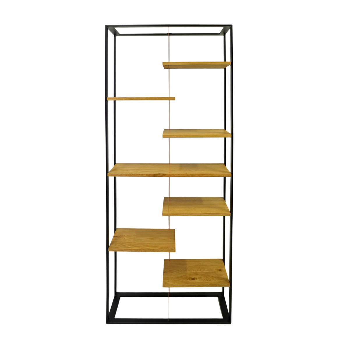REGAL aus Massivholz und Metall für Wohn- oder Arbeitszimmer IBSEN - Eichefarben, Holz (70/180/30cm) - Rawood Furniture