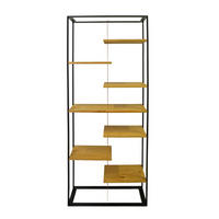 REGAL aus Massivholz und Metall für Wohn- oder Arbeitszimmer IBSEN - Eichefarben, Holz (70/180/30cm) - Rawood Furniture