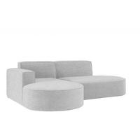 ECKSOFA L Form MODENA STUDIO Stoff Nordic Grau Links - Grau, Holz (165/236cm) - Kaiser Möbel