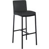 BARHOCKER Lederlook Dunkelgrau - Dunkelgrau/Schwarz, Textil/Metall (43/110/49cm) - CLP