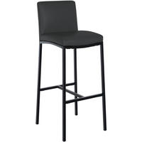 BARHOCKER Lederlook Dunkelgrau - Dunkelgrau/Schwarz, Textil/Metall (43/110/49cm) - CLP