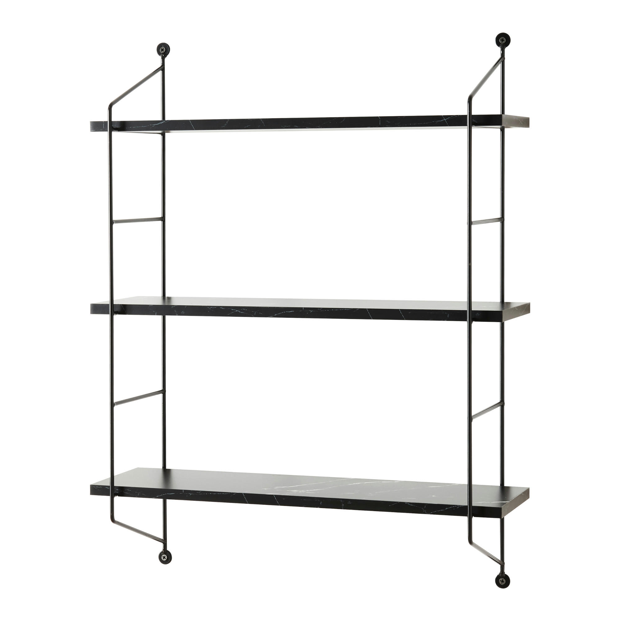 WANDREGAL Ösel - Schwarz, Metall (48/63.5/15cm) - [en.casa]