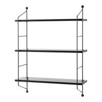 WANDREGAL Ösel - Schwarz, Metall (48/63.5/15cm) - [en.casa]