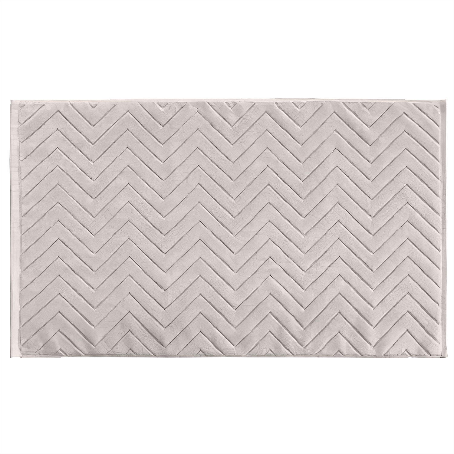 BADEMATTE rutschfest mit Memory-Schaum (Grau) - Hellgrau, Textil (50/80cm) - Intirilife