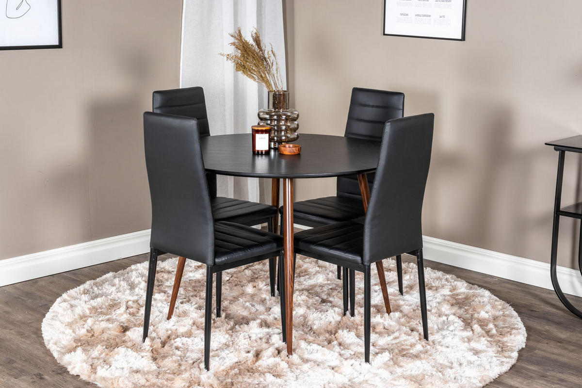 TISCHGRUPPE Schwarz - Schwarz, Holzwerkstoff (100/75/100cm) - ebuy24
