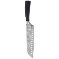 SANTOKU-MESSER DAMASKUS Schwarz Silber - Schwarz, Metall (31cm) - Orion 