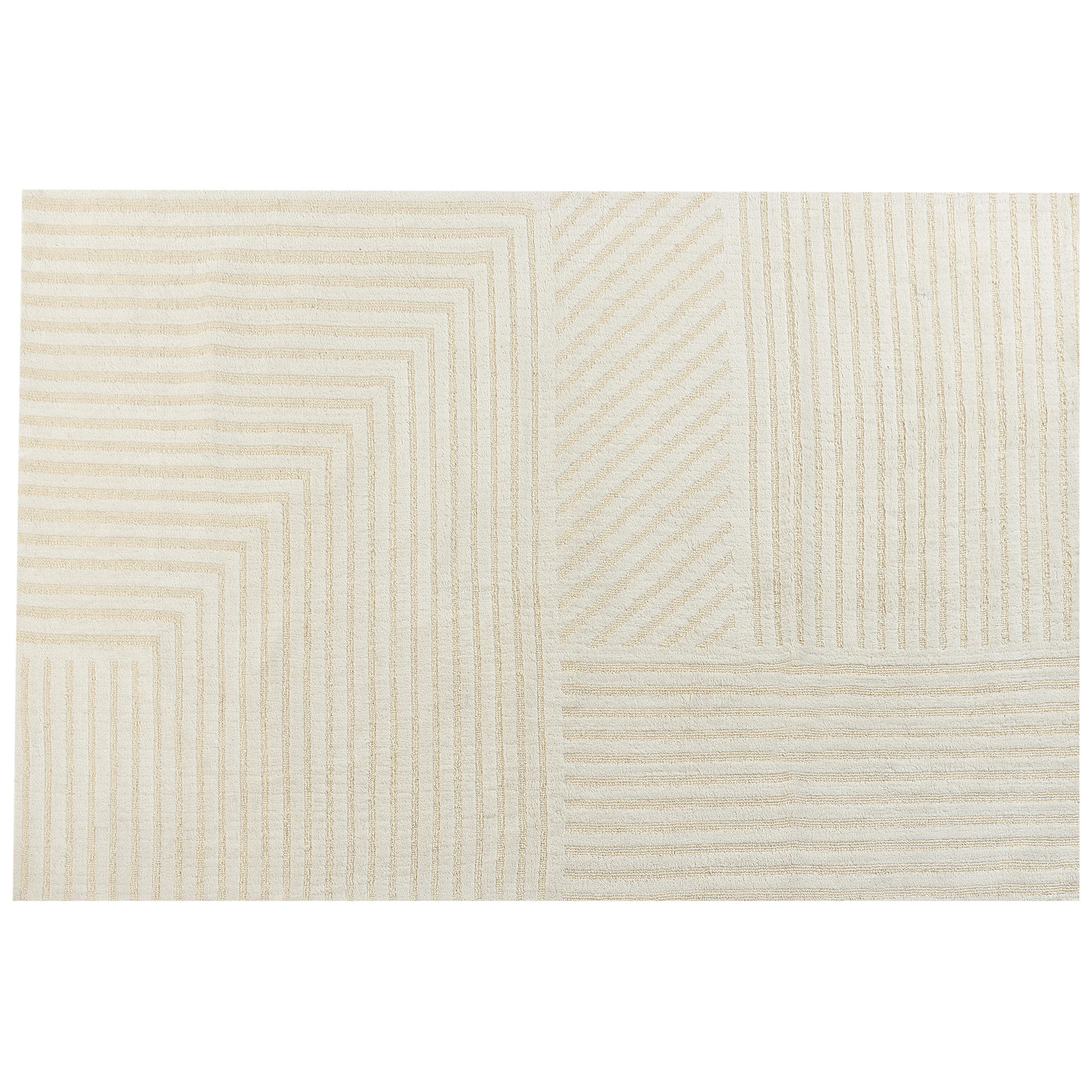 KURZFLOR-TEPPICH Beige 200/300 cm Abegum - Beige, Textil (200/300cm) - Beliani