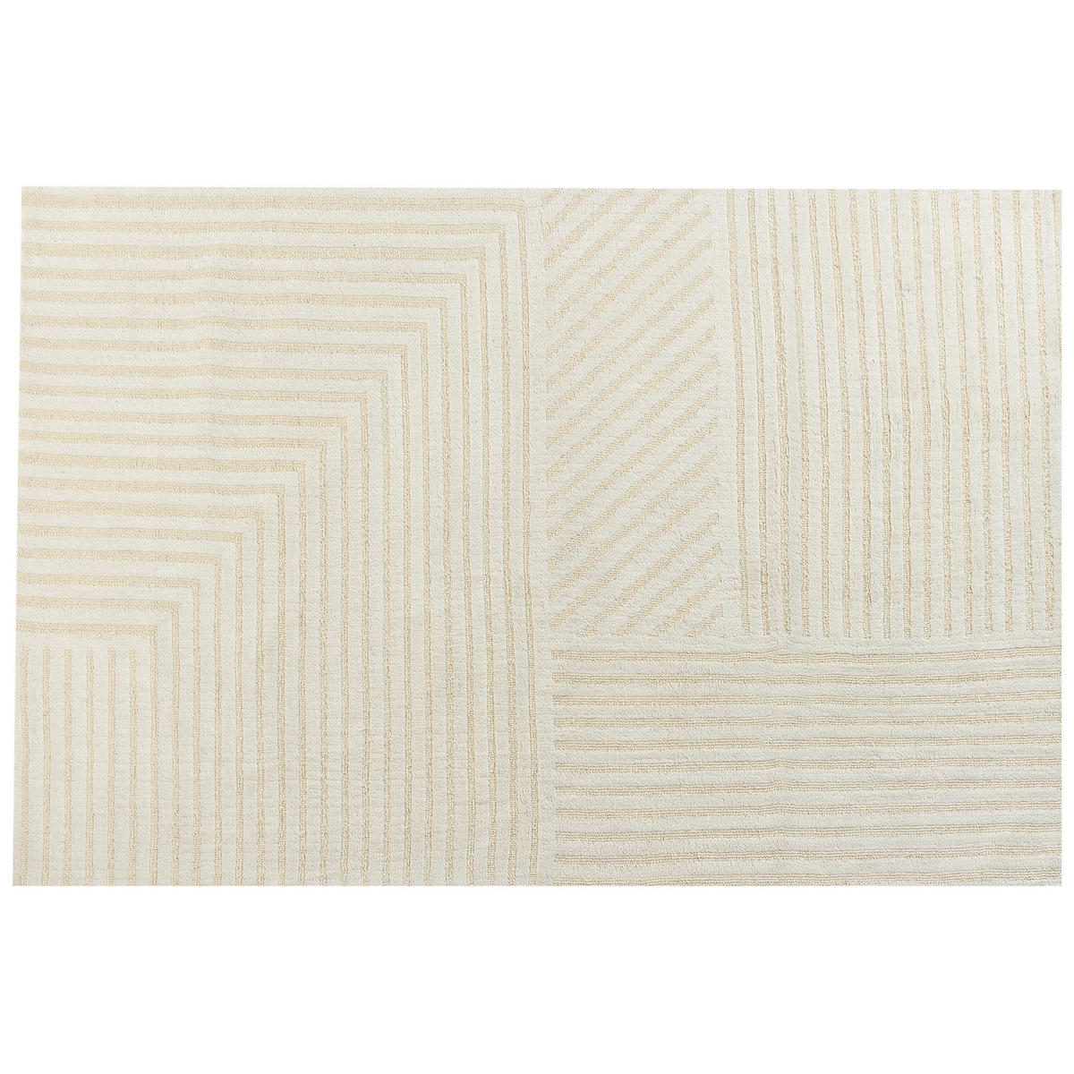 KURZFLOR-TEPPICH Beige 200/300 cm Abegum - Beige, Textil (200/300cm) - Beliani