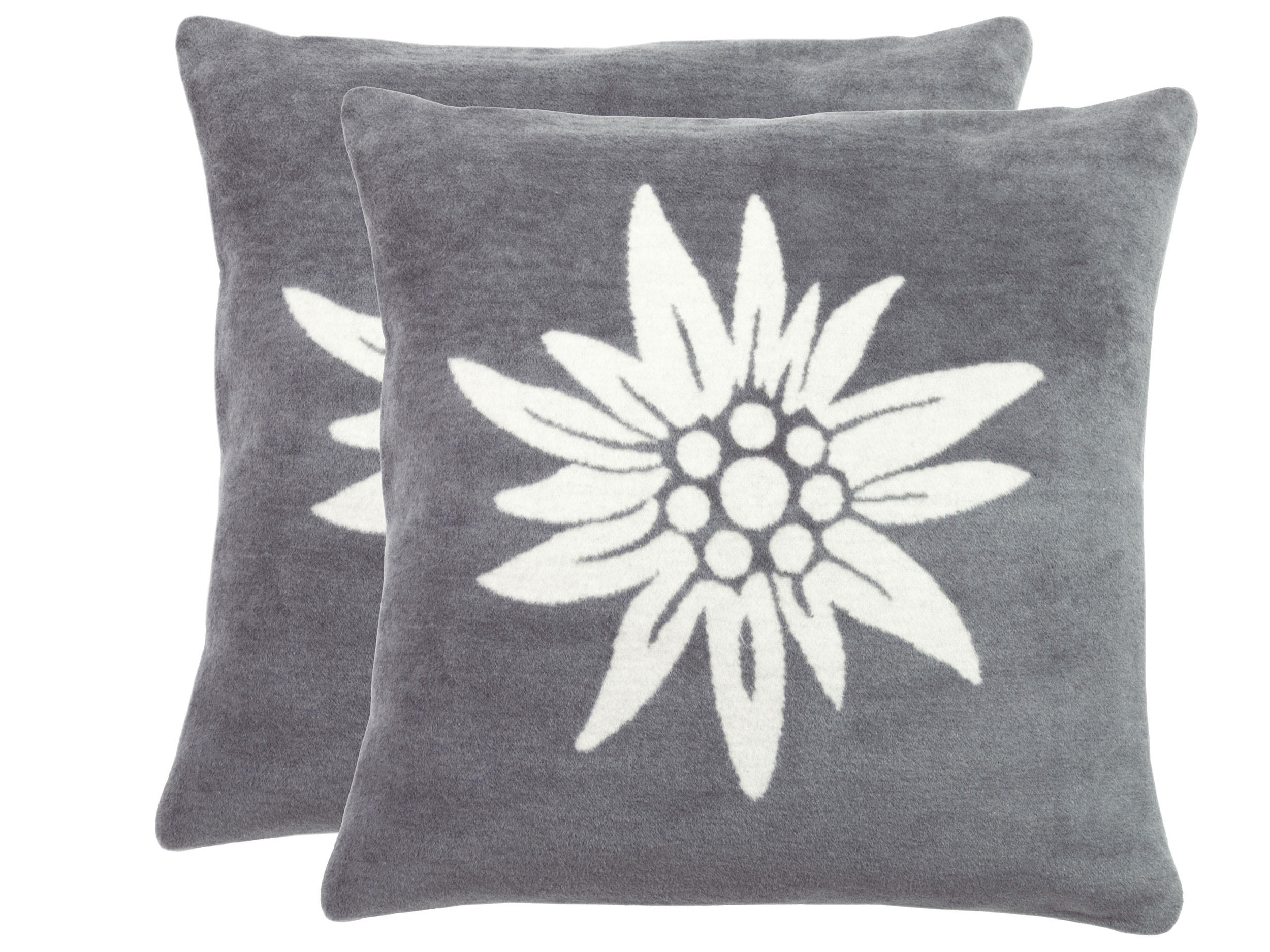 KISSENBEZUG, 2er-Set, 60% Baumwolle, 40% Polyacryl, Grau - Grau, Naturmaterialien (50/50cm) - Zollner