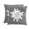KISSENBEZUG, 2er-Set, 60% Baumwolle, 40% Polyacryl, Grau - Grau, Naturmaterialien (50/50cm) - Zollner
