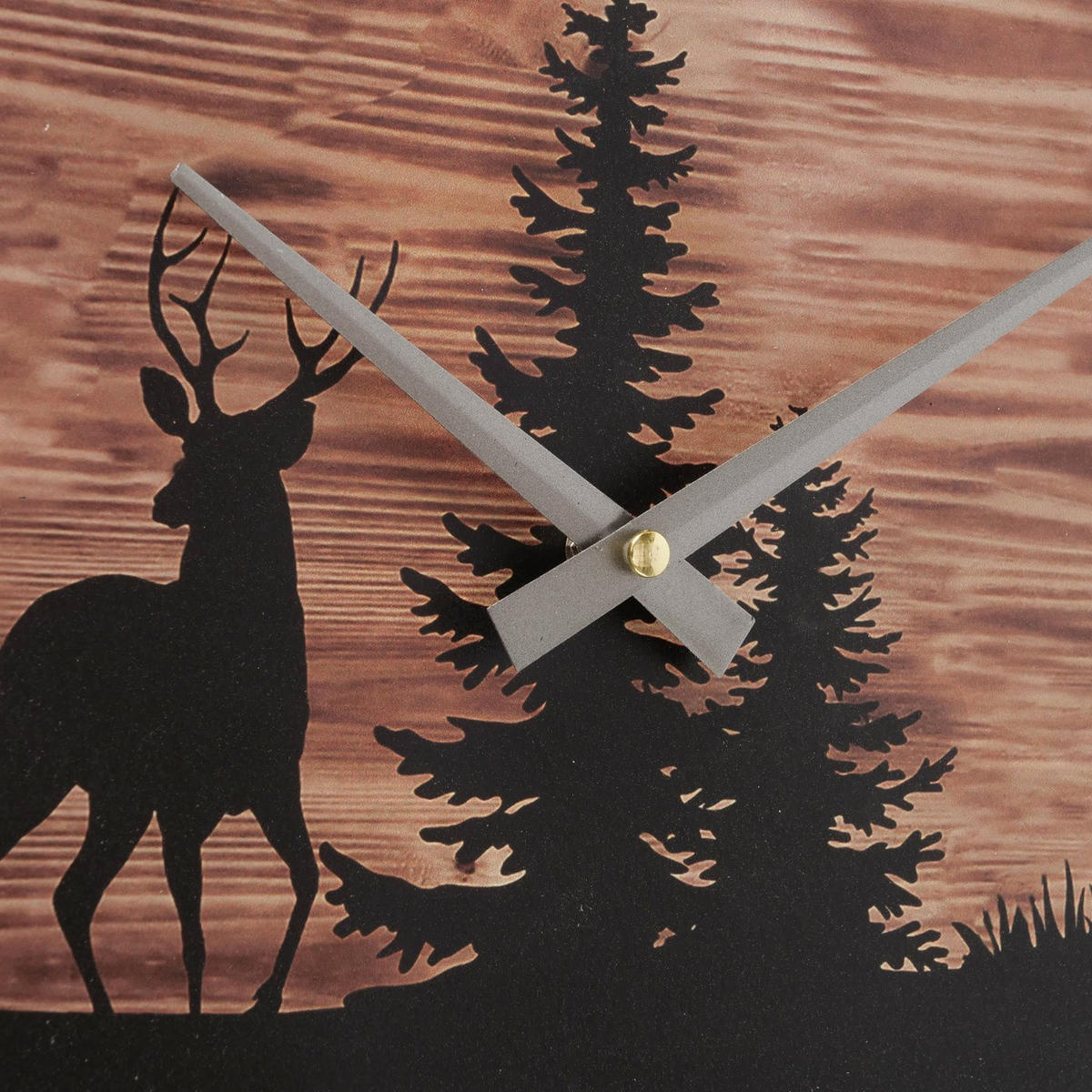 WANDUHR Wintermotiv Ludwig Ø 45 cm - Schwarz, Holzwerkstoff (45/4/45cm) - Boltze Home