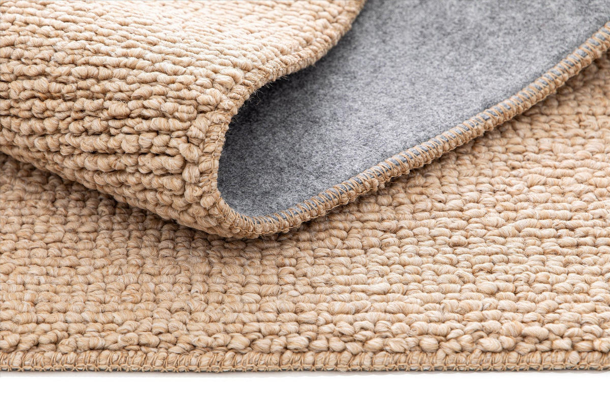 TEPPICH in Uni-Optik mit Schlingenflor beige - Beige, Textil (80/150cm) - AFK Living