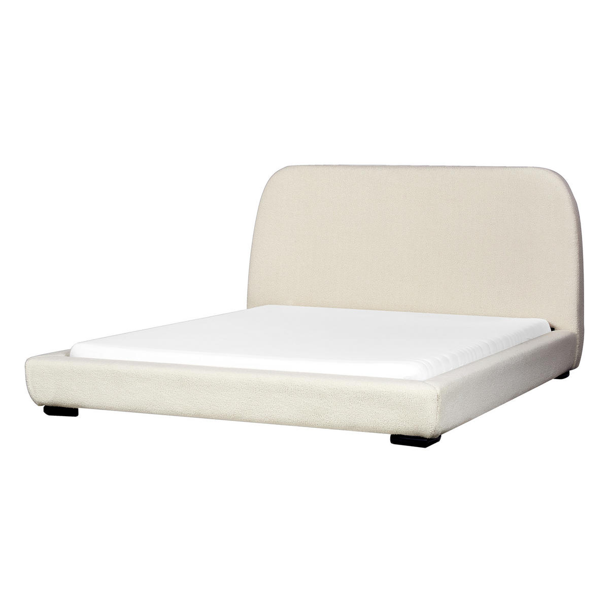 POLSTERBETT mit Lattenrost 160x200 cm Beige Roisel - Creme, Textil (160/200cm) - Beliani