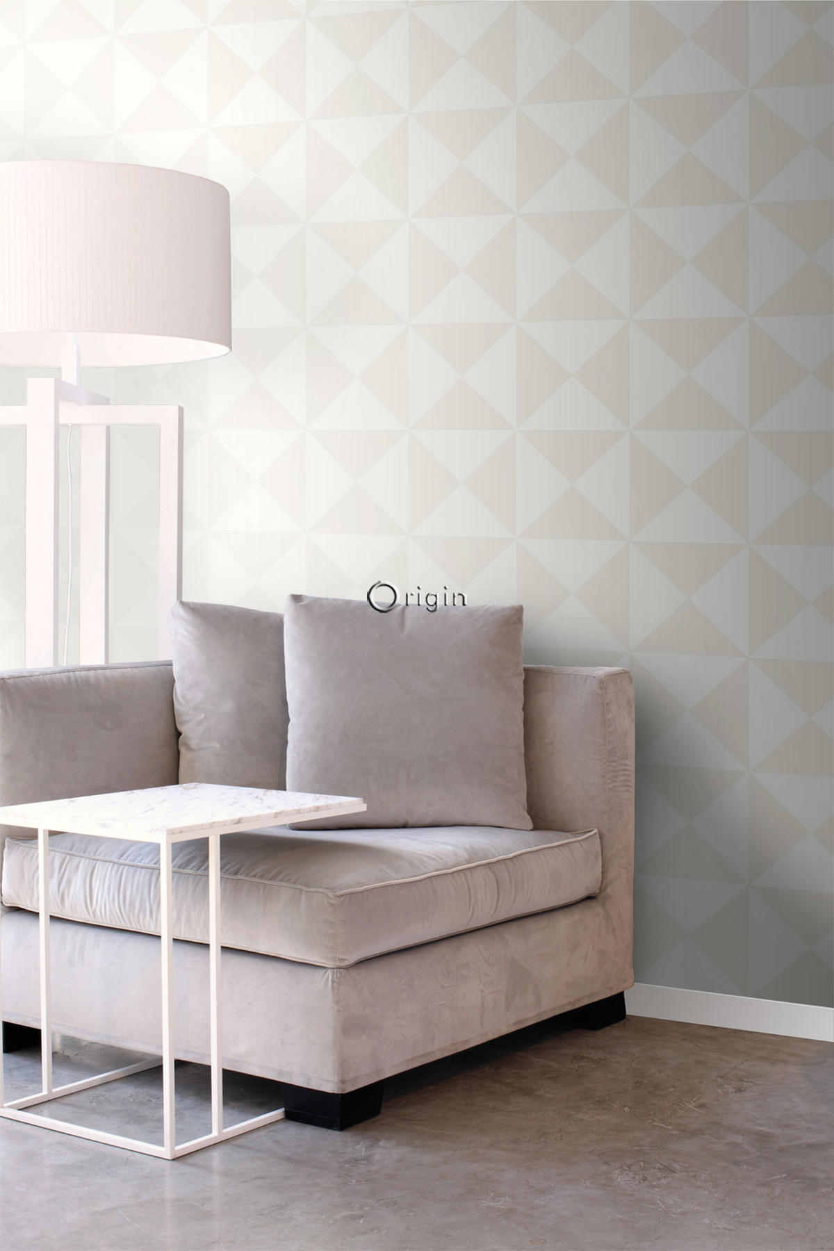 TAPETE grafische Form 53 cm x 10.05 m - Weiß, Papier (53/1000cm) - Origin Wallcoverings