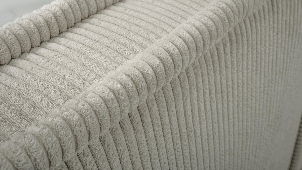 ČALOUNĚNÁ POSTEL Cordo Béžový manšestr 160x200 cm - černá/ecru, textil/plast (160/200cm) - Selsey
