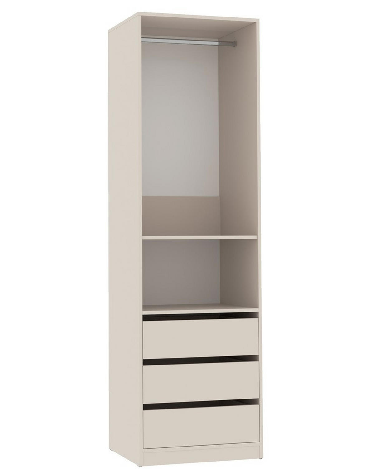 GARDEROBENSCHRANK OFFEN TRES 04C cashmere 380/206/51 cm - Kaschmir, Holzwerkstoff (60/206/51cm) - Marmex Möbel