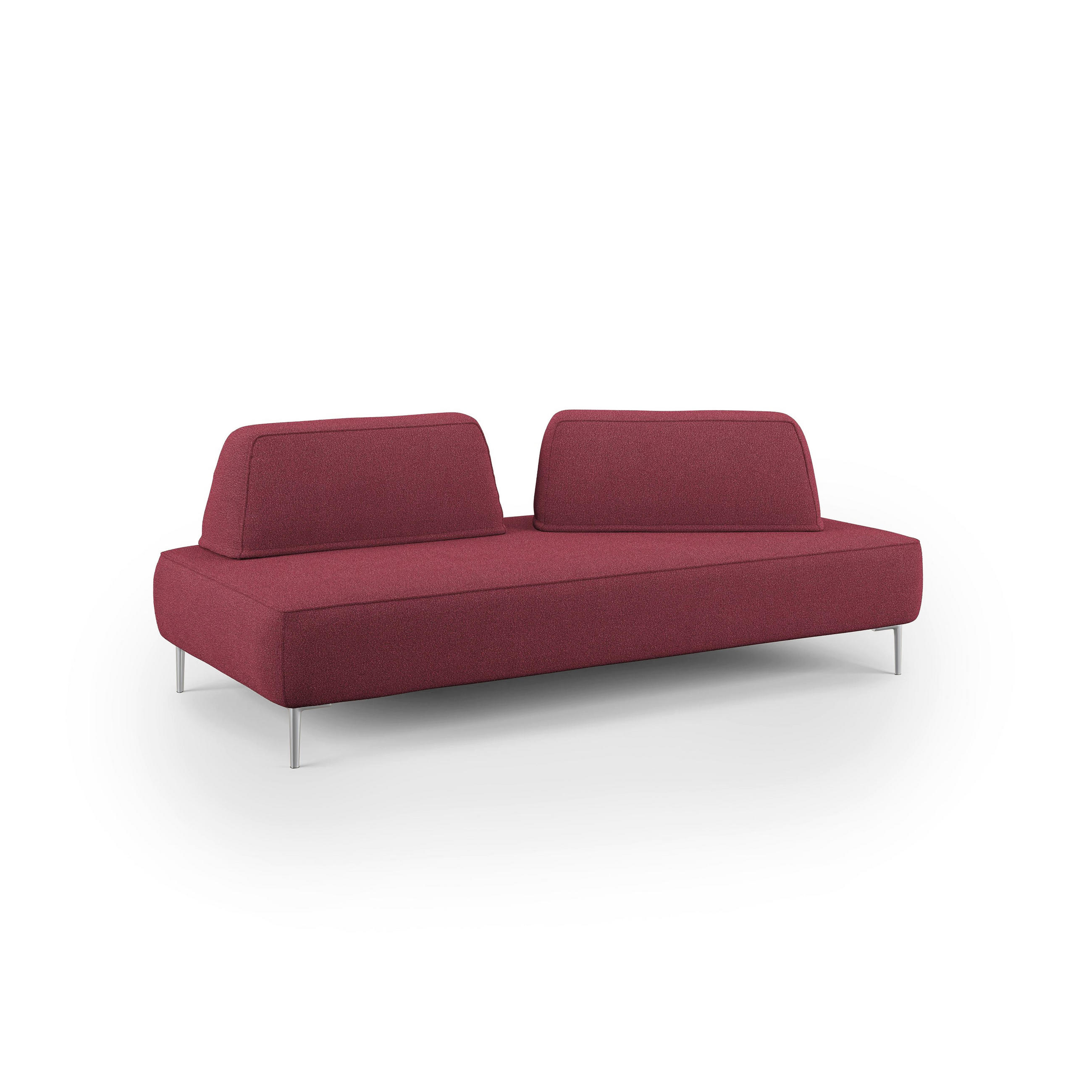 LINEARSOFA Newton - Rot, Textil (212/42/115cm) - Divani.store