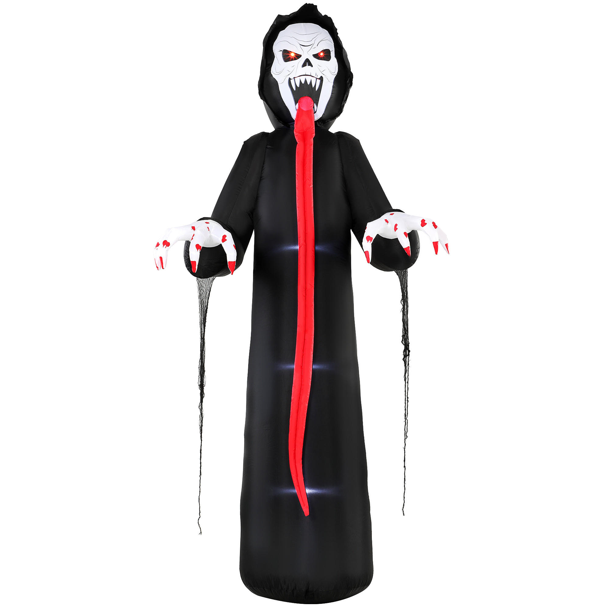 Outsunny NAFUKOVACÍ halloweenská kostra z polyesterové látky, černá