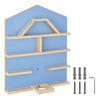 WANDREGAL Mylittle Story,50 x 15,5 x 60 cm, blau - Blau, Holz (50/60/15.5cm) - tectake