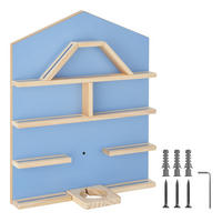 WANDREGAL Mylittle Story,50 x 15,5 x 60 cm, blau - Blau, Holz (50/60/15.5cm) - tectake