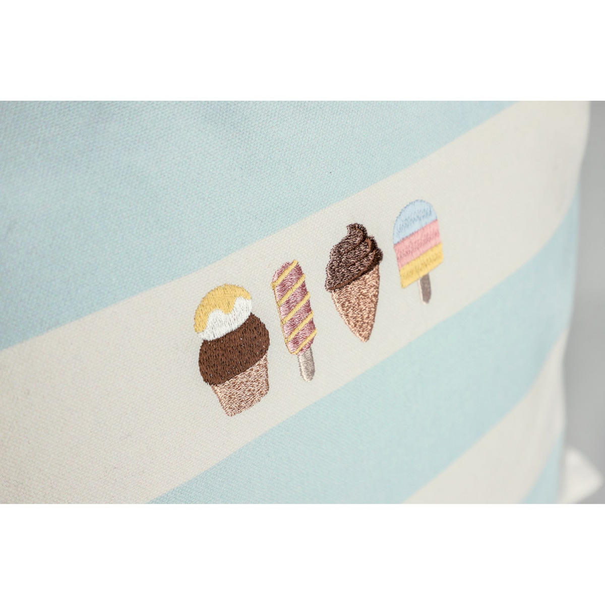 KISSENHÜLLE ICE - Pastellblau, Textil (40/40cm) - Tom Tailor