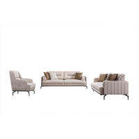 SITZGARNITUR Note Creme Stellvariante:3+3+1 - Creme, Holz (227/82/97cm) - Villa Möbel