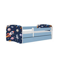KINDERBETT Kosmos mit Schublade 160/80 90/61/164 - Blau, Holzwerkstoff (80/160cm) - RAUMHIRSCH FURNITURE