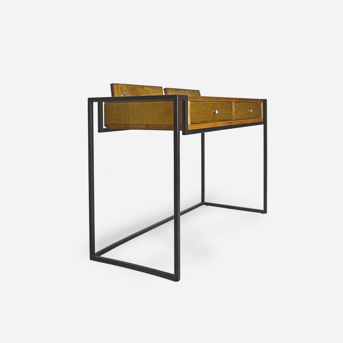 SCHREIBTISCH aus Massivholz mit Schubladen für das Büro - Eichefarben, Holz (50/120/78cm) - Rawood Furniture