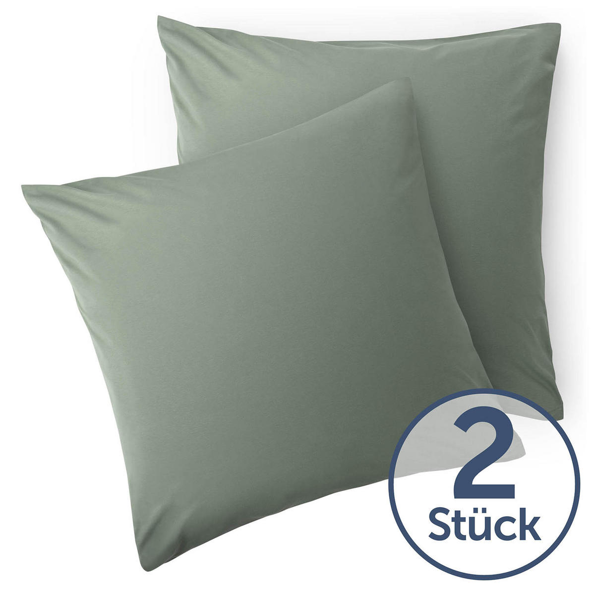 KISSENBEZUG Ellen 80/80 cm, 2er-Set, Grün - Grün, Textil (80/80cm) - Blumtal