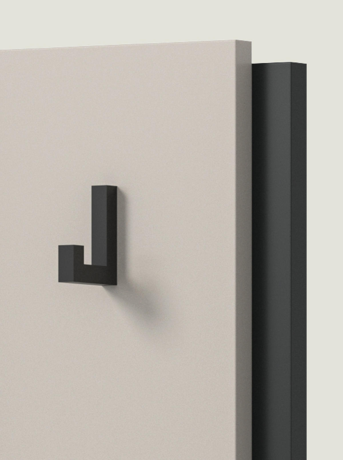 GARDEROBEN-SET 3-teilig Kaschmir 111 x 190 cm, Garderobenkombination mit Soft-Close - Kaschmir/Schwarz, Holzwerkstoff/Kunststoff (111/190/37cm) - Inn.Furn