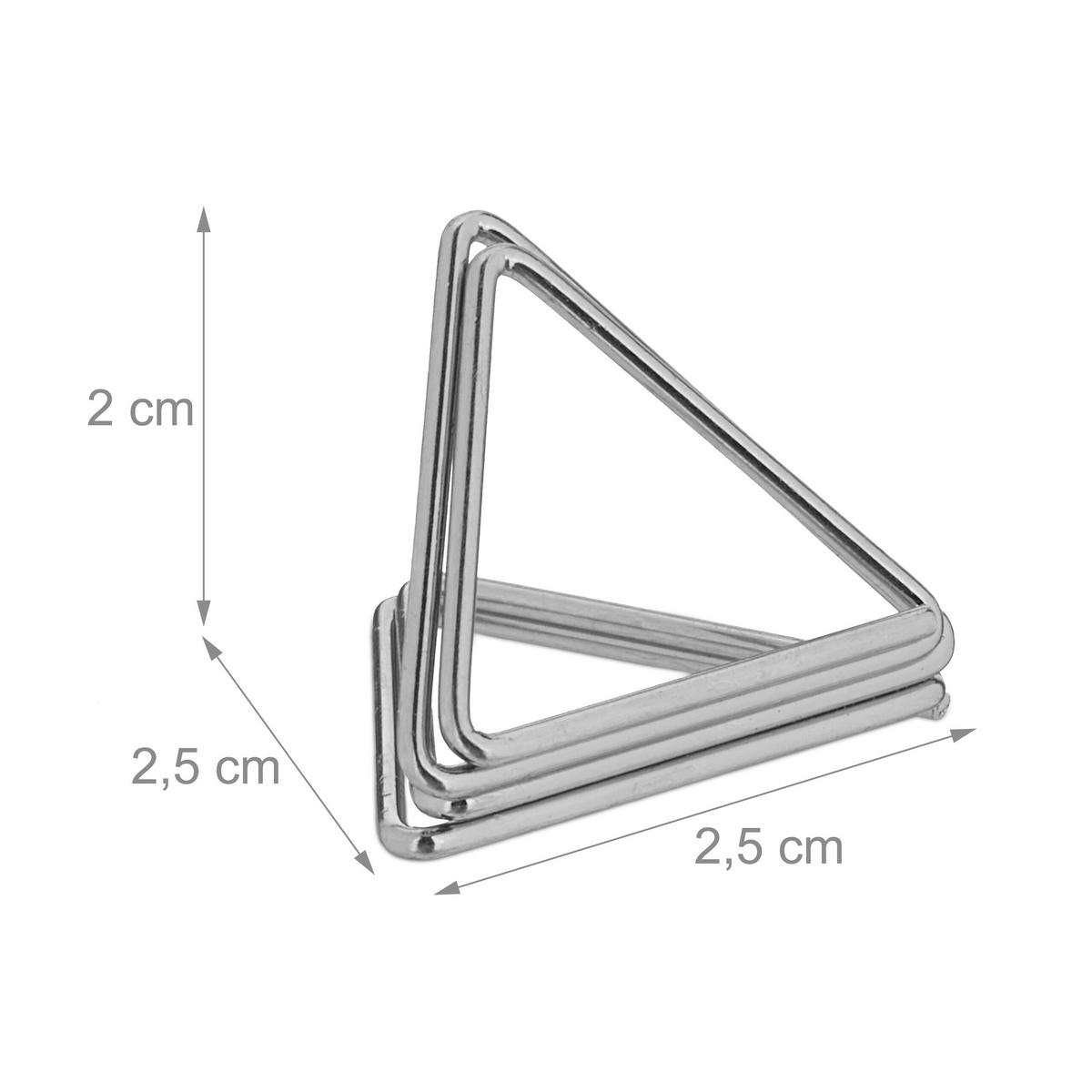 48XDRŽIAK na stôl - strieborná, kov (2.5/2/2.5cm) - Relaxdays