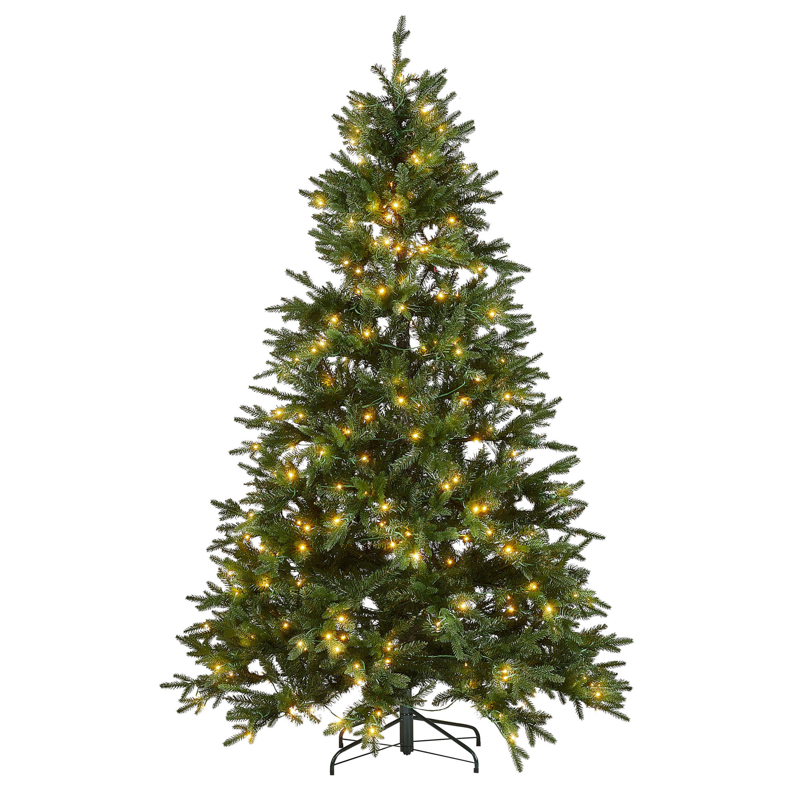 WEIHNACHTSBAUM 210 cm Grün Fiddle - Grün, Kunststoff (210cm) - Beliani