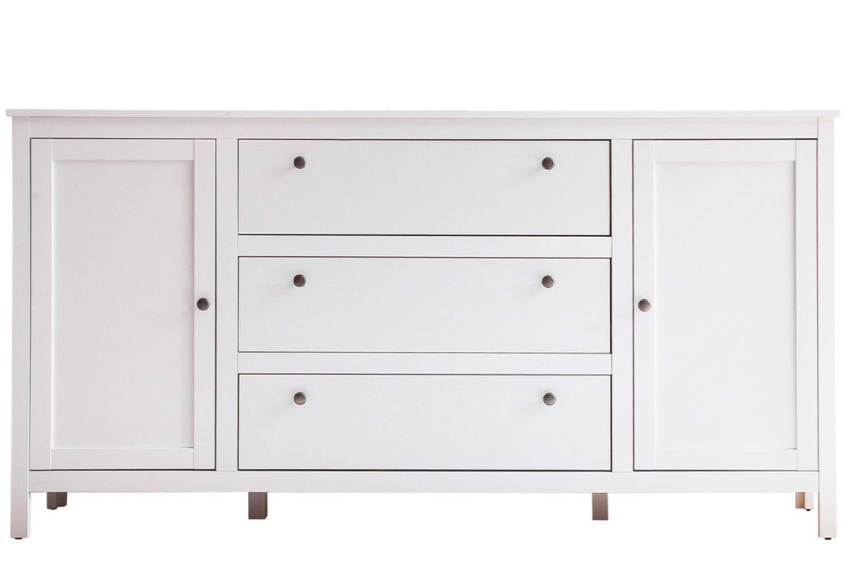KOMMODE FARGE mit Schubladen und Türen, weiß - Weiß, Holz (183/98/38cm) - KONSIMO®