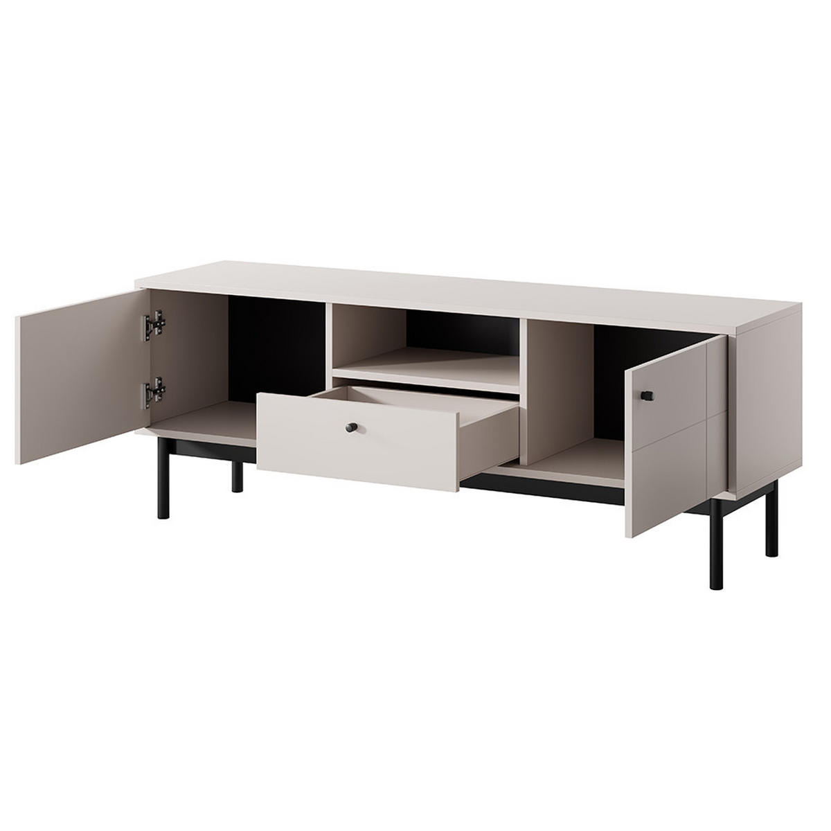 WOHNZIMMER-SET 3-TLG. Jantar-160 - Beige, Holzwerkstoff (361/185/39cm) - Lomado