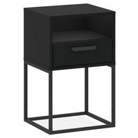 NACHTTISCH RECTUS Nachtschrank, Modern - Schwarz, Holzwerkstoff (40/65/39cm) - KONSIMO®