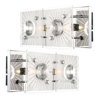 WANDELLEUCHTE Iolana Kristalloptik Silber - Silberfarben, Glas (11/10/24cm) - Globo Lighting