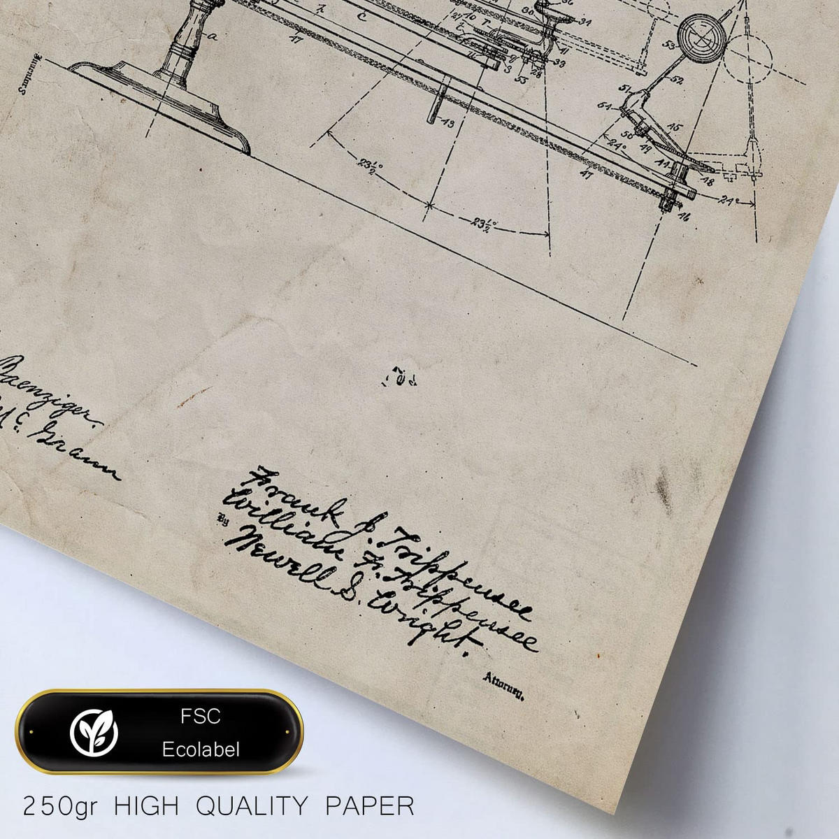 POSTER Set Mit 6 Plakaten Mit Astronaut Patenten Im Vintage Stil A3 & A4 Rahmenlos - Klar, Papier (29/3cm) - Nacnic