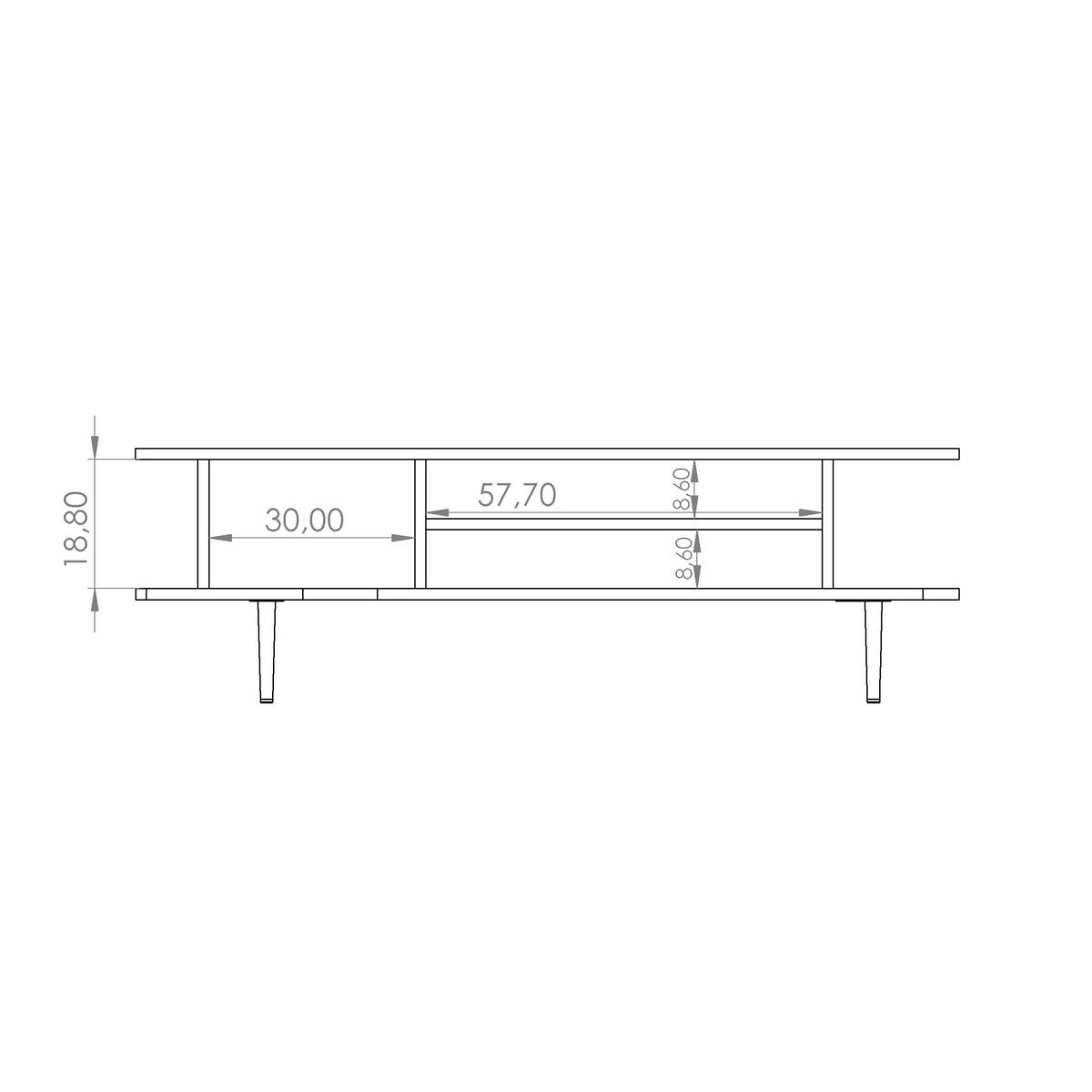 COUCHTISCH Vasilia 120x60 cm, Brandy Castello - Eichefarben, Holzwerkstoff (60/120/37cm) - Beautysofa