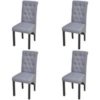 ESSZIMMERSTÜHLE Veda 4er-Set Hellgrau Stoff Polsterstühle - Hellgrau, Textil (84/95/57cm) - DELUKE
