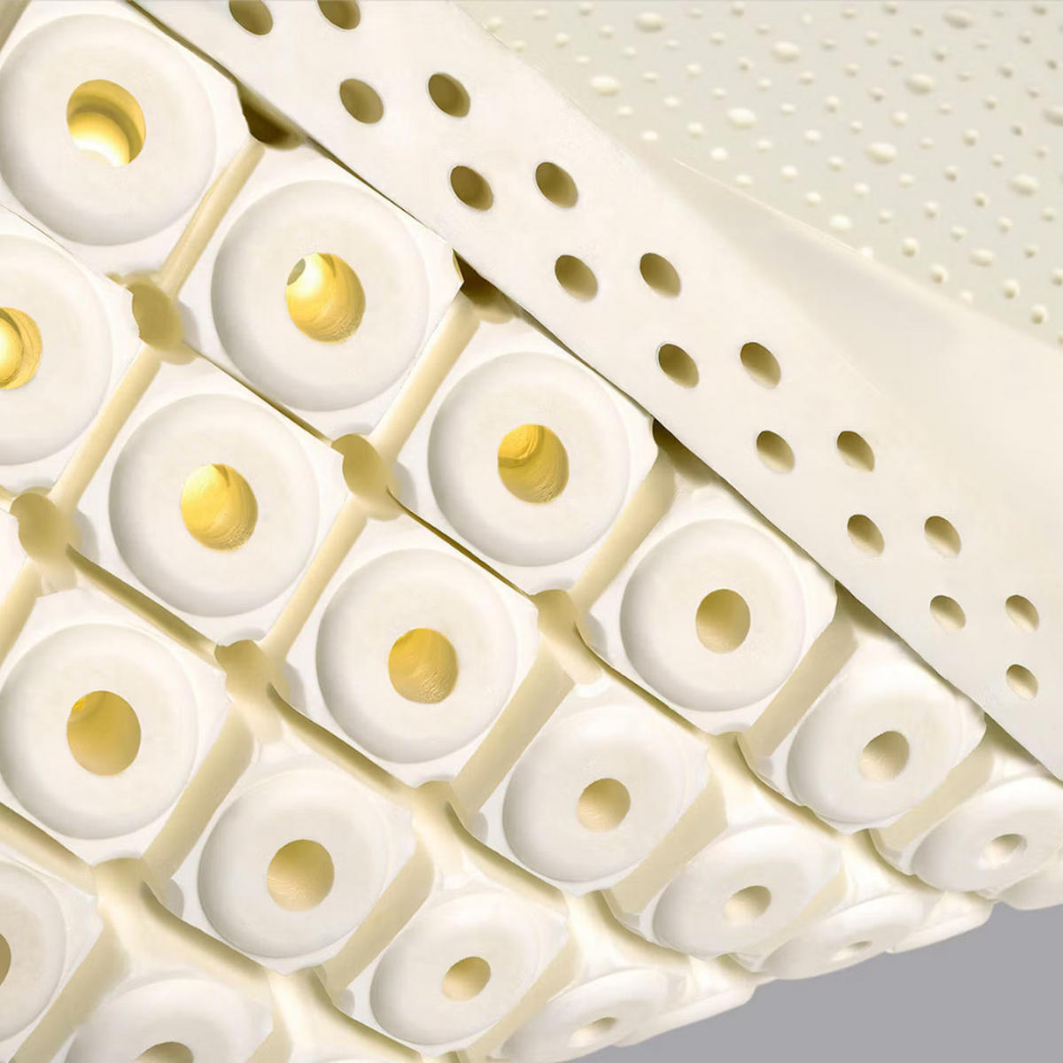 MATRATZE Air Latex Weiß 160x200 cm H2 - Weiß, Textil (160/200cm) - Letti Moderni