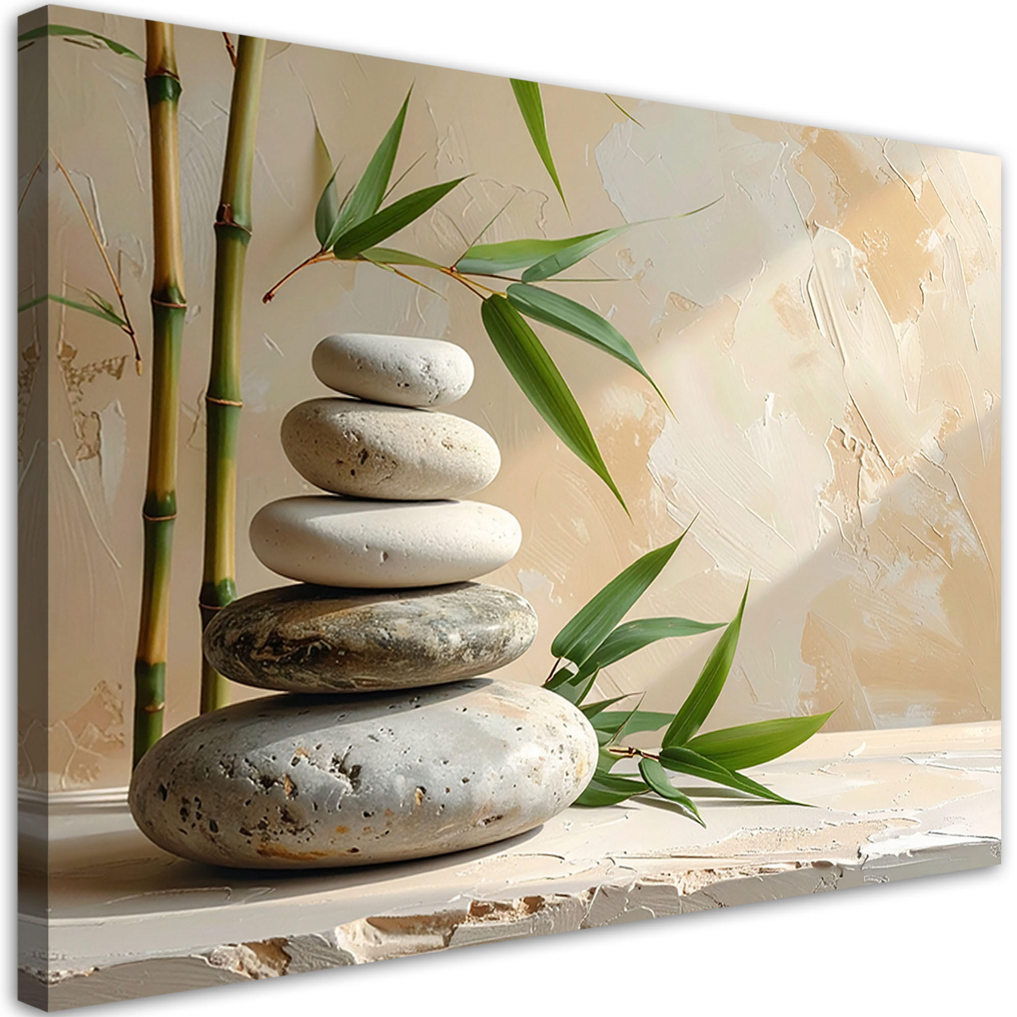 Feeby Leinwandbild Beige 100x70 cm