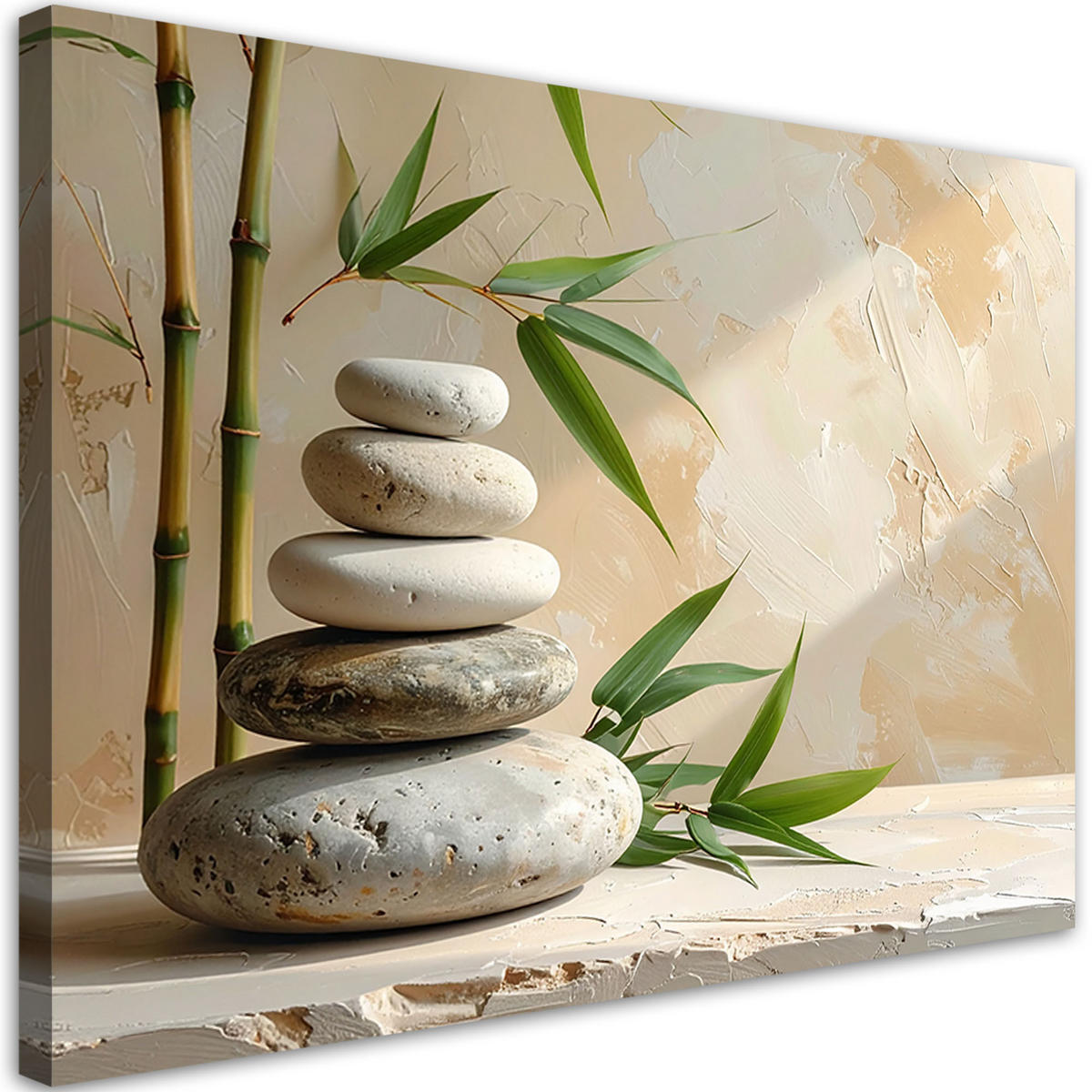 LEINWANDBILD Zen und Orientalisch 90x60cm - Beige, Textil (90/60cm) - Feeby