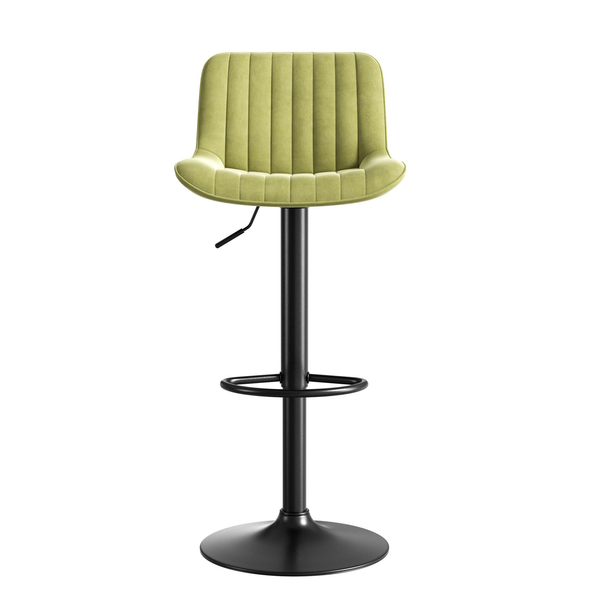 BARHOCKER 4er-Set Grün höhenverstellbar mit 360°-Drehfunktion - Grün, Metall (46/87/47cm) - MIVRAY