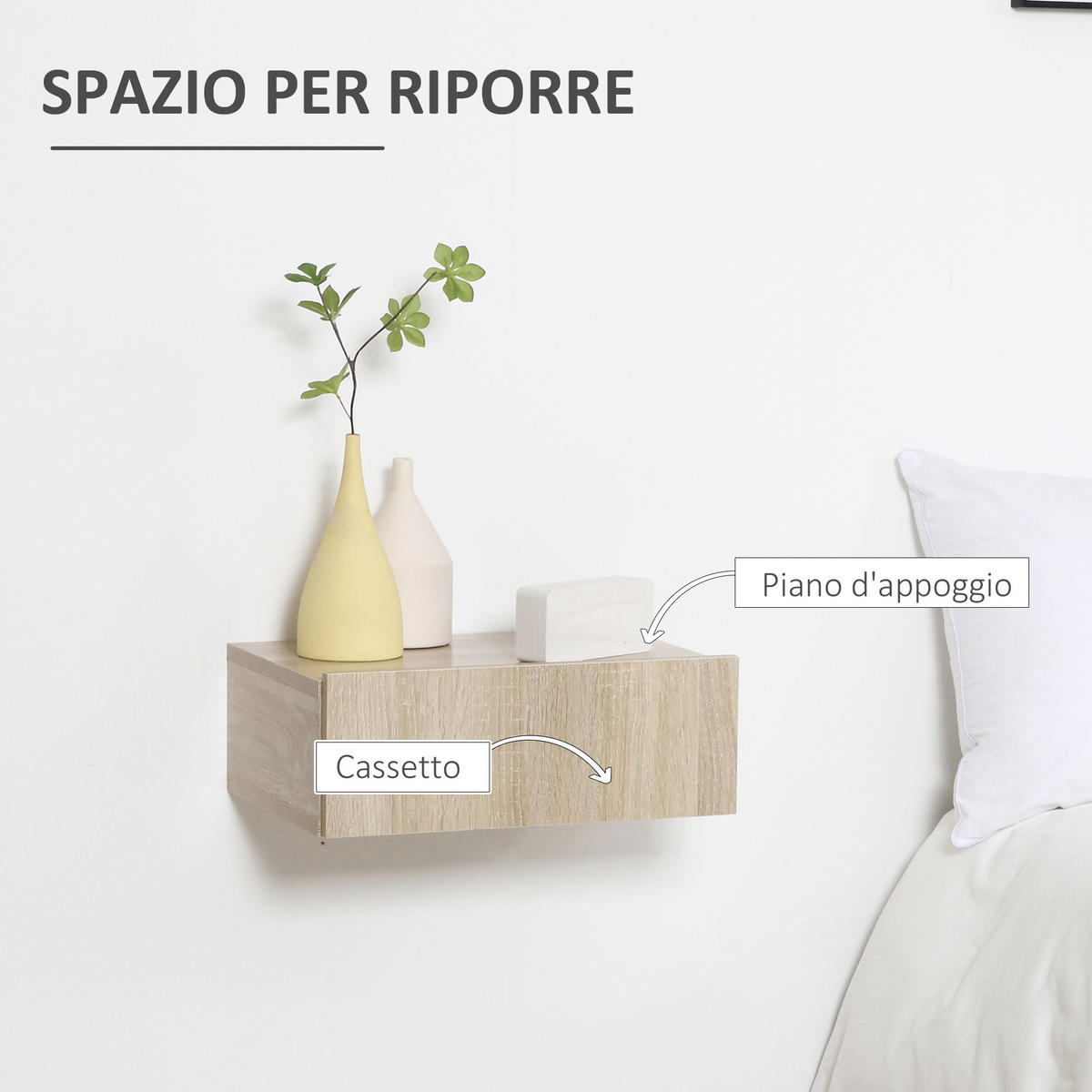 NACHTTISCH Holzfarbe 1 Stück - Beige, Kunststoff (30/15/40cm) - GiPP