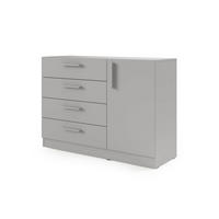 KOMMODE BRISSO BRK2 120,5/85/40 cm in Platingrau - Grau, Holzwerkstoff (121/85/40cm) - Deine Möbel 24