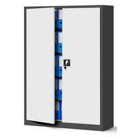 AKTENSCHRANK JAN II - Anthrazit/Weiß, Metall (115/185/40cm) - Jan Nowak