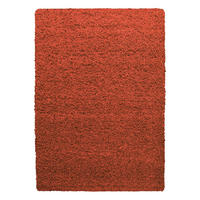 TEPPICH Hochflor Unifarben Polypropylen Wohnzimmer Shaggy Terrakotta Läufer 60x110 - Terra cotta, Textil (60/110cm) - KADIMA DESIGN